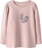 NAME IT Meisjes Lange Mouwen Shirt NMFLIASA LS TOP Lotus Katoen/Elastaan Maat 98