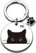 Thijox - Porte-clés Chat, Mignon Porte-clés Chat pour Femmes, Drôle et Charmant, Cadeau Parfait pour les Amoureux des Chats, Couleur : Multi