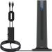 Vyzio - Antenne TV d'intérieur - Réception HD 4K et 1080P - Amplificateur de signal puissant - Avec câble de 5 mètres - Noir - TVDIGI