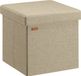 Casaria Poef met Opbergruimte - 40x40x40cm 40L Linnen – Beige