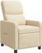 vidaXL Recliner Crèmekleurig Polyester