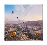Homemania Afbeelding ballonnen natuur en landschappen voor woonkamer, slaapkamer, meerkleurig, 60 x 3 x 60 cm, HM20KNV60 x 60 – 22, polyester, hout