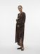 VERO MODA VMMGILLEA L/S SHIRT DRESS WVN VIP Dames Mini Jurk S Bruin Viscose