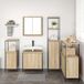 Prolenta Maison Exclusive - Badkamermeubelset met planken, 5 stuks, Sonoma eikenhout en zwart