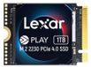 Lexar PLAY interne SSD, 1 TB, M.2 2230, PCIe Gen 4x4, 5200 MB/s, geschikt voor draagbare consoles en M.2 computers