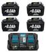 Makita 18V set de batterie - 4x 9000mAh Li-Ion batteries de remplacement avec double chargeur rapide 6A