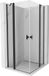 Mexen Mist Duo porte de douche battante 70 x 70 cm, transparent, noir