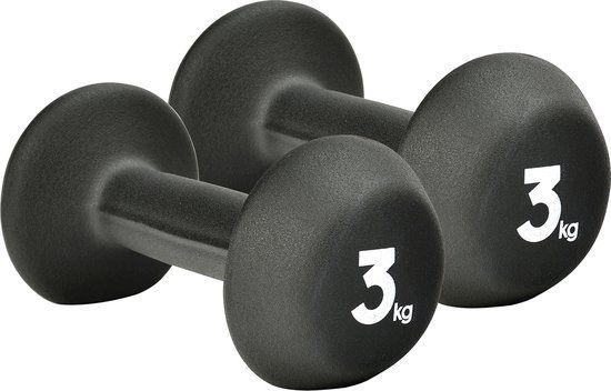Adidas Dumbbell Set - Neoprene - 2 x 3 kg - Black/White
