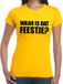 Bellatio Decorations Shoppartners Bv Waar is dat feestje? tekst t-shirt geel dames - dames shirt Waar is dat feestje? XS