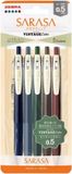 Zebra Sarasa Vintage A Gel Pen Set - 5 Stuks