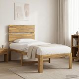 vidaXL Eenpersoonsbed met hoofdbord ROSTOCK Wit 80 x 200 cm