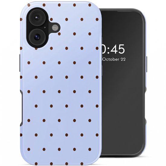 Selencia Hoesje - Geschikt voor Apple iPhone 17 - Backcover - Happy Dots Digital Sky