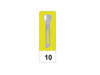 GIMA Gouge Blades N. 10, Carbon Steel, Sterile, Manicure & Pedicure, 50 Individually Wrapped Blades