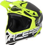 Acerbis Steel Carbon 2023 Zwart Gele Crosshelm