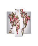 Homemania Wandafbeelding, 3-delig, voor woonkamer, slaapkamer, meerkleurig, 57 x 0,3 x 60 cm, HM203MDF225, MDF