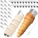 Set van 40 Cannoli Bakvormen in Inox met 2 Schoonmaakborstels