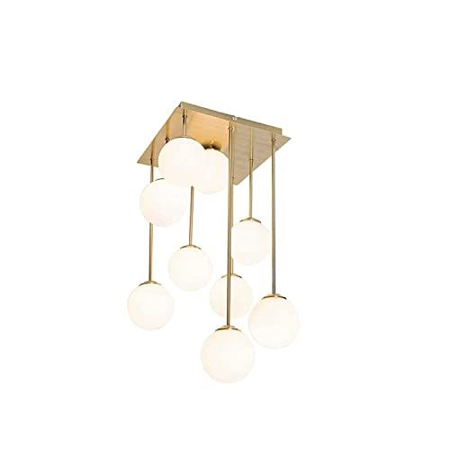QAZQA Athens - Plafondlamp - Goud - 9-lichts - G9 - Staal
