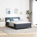 Maison Exclusive - Boxspringbed met hoofdeinde, donkergrijs, 140 x 200 cm, fluweel