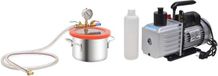 vidaXL Vacuümkamer met 2-traps pomp 3.7 L