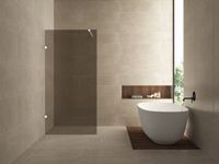 Wiesbaden Less Inloopdouche 120 x 200 cm - Vintage Brons Glas/Mat Wit
