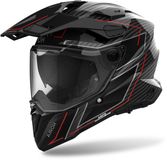 Airoh Commander 2 Adventure Integraalhelm - Full Carbon - Zwart/Grijs/Rood - Maat XL