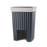 Ecoplast Afvalemmer met pedaal, 20 liter, afvalemmer van gerecycled kunststof, bruin, 10 l