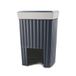 Ecoplast Afvalemmer met pedaal, 20 liter, afvalemmer van gerecycled kunststof, bruin, 10 l