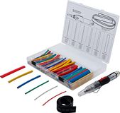 BGS Mini-hete gasbrander met assortiment krimpkousen | kleur | met piëzo-ontsteking | 162-dlg
