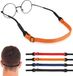 Unveränderlicher Sonnenbrillenhalter - 4 Stück - Universeller Sonnenbrillenhalter - Sportbrillenhalter - Schwarz - 32 cm - für Männer, Frauen und Kinder