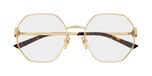 Gucci GG2048O Lunettes de vue femme doré géométrique 54mm