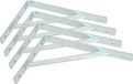 Support d'étagère - 4x pièces - Acier inoxydable - Argent - 29 x 20 cm - 300 kg