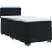 Maison Exclusive Lit boxspring exclusif avec matelas et éclairage LED noir, dimensions 100 x 200 cm, revêtement en velours