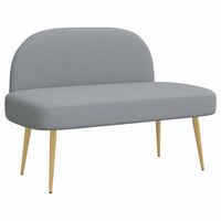 vidaXL Bankje met rugleuning Lichtgrijs 110 x 60 x 76 cm