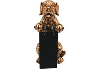 Dekohelden24 Decoratieve figuur hond goud 22 cm