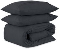Sleeptime Dekbedovertrek Washed Tufted - Antraciet - 140 x 200/220 cm