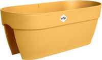 Elho Vibia Campana Flower Bridge 60 - Balkonbak met Ophanging - 100% Gerecycled Plastic - L 59 x B 26 x H 22 cm - Honinggeel