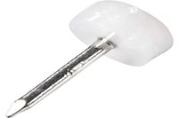 Adsamm® 100 x kunststof glijders met spijker/wit/Ø 10 mm/rond/meubelglijders met spijker/meubel- en vloerbescherming