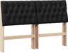 vidaXL - Tête de lit - Pin massif - Noir - 140 cm