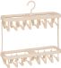 5Five Wasgoed droogcarrousel/droogmolen - 32 clips/knijpers - beige - kunststof - 40 x 12 x 43 cm - ruimte besparend