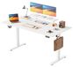 Bureau réglable, 160x80 cm, blanc, avec support pour écran