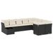 vidaXL Loungeset 10-delig met Kussens Poly Rattan Zwart