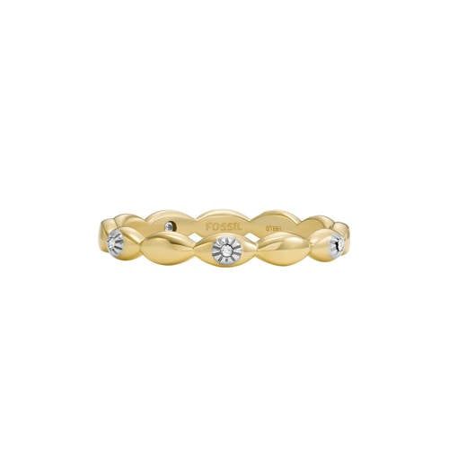 Fossil ring JF047967106 Sutton goudkleurig