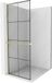 Mexen Kioto+ L paroi de douche avec étagère Walk-in 70 x 200 cm, grille noire, or brossé
