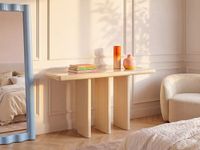 Vente-unique Consoletafel in MDF - Beige Gelakt ELWENA