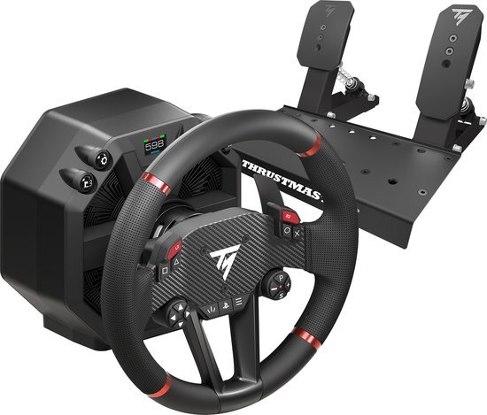 Thrustmaster T598 - Direct Axial Drive Force Feedback Racestuur - voor PS5, PS4, PC - Next-gen Direct Axial Drive (5 Nm constant koppel) met overshoot - Race Dash-scherm - Afneembaar stuur van 30 cm met schakelflippers - multifunctionele draaiknop