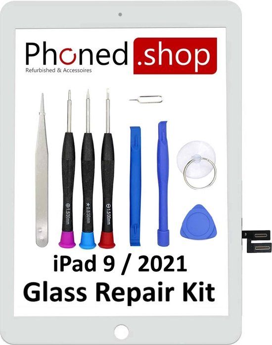Phoned® Scherm Reparatiekit voor Apple iPad 9 / 2021 - Origineel Digitizer Scherm - Wit - 10,2 inch - Phoned.shop