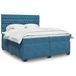 Maison Exclusive - Lit boxspring avec matelas, bleu, 200 x 200 cm, velours