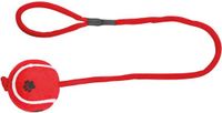 Trixie Tennisbal aan Koord Rood Kunststof Hond Elke levensfase One size 80 g