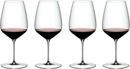 RIEDEL Veloce Cabernet Sauvignon / Merlot Wijnglazenset - 829 ml - 4 Stuks