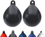 Majoni Set van 2 bolvormige stootkussens, diameter 55 cm, zwart